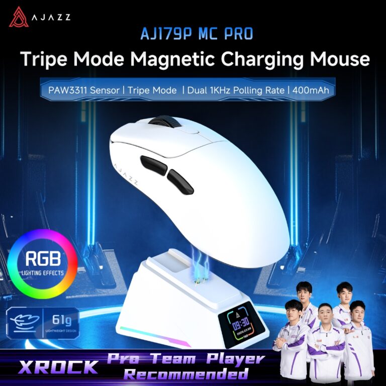 XKOMO Products 1 Ajazz AJ179P MC PRO Wireless Gaming Mouse PAW3311