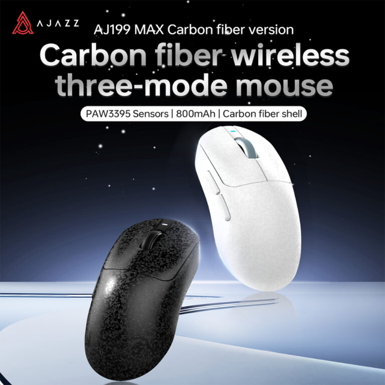 XKOMO Products 4 Ajazz AJ199 Carbon Fiber / AJ199 MAX Carbon Fiber Wireless Gaming Mouse