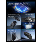 Ajazz AJ199 MAX Carbon Fiber Wireless Gaming Mouse PAW3395