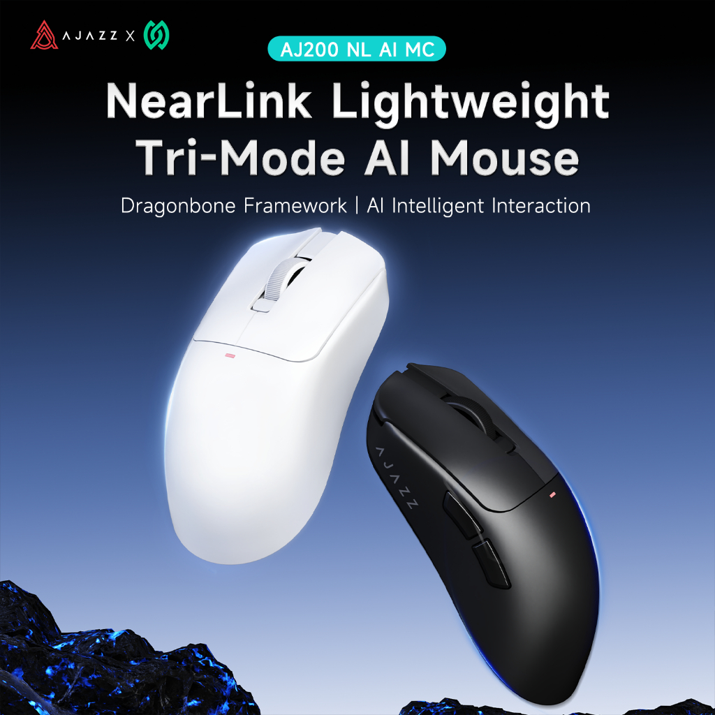 AJAZZ AJ200/AJ200P NL AI MC Tri-Mode Wireless Gaming Mouse 1 AJAZZ AJ200/AJ200P NL AI MC Tri-Mode Wireless Gaming Mouse