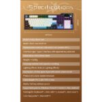 Ajazz AK35I V4 Wireless Mechanical Keyboard 104-Key dengan Screen dan Knob