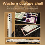 Ajazz AK35I V4 Wireless Mechanical Keyboard 104-Key dengan Screen dan Knob