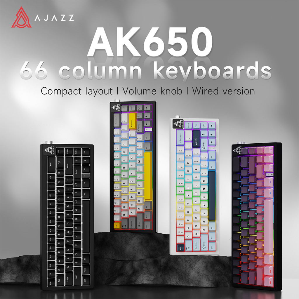 Ajazz AK650 Wired Mechanical Keyboard 66-Key RGB