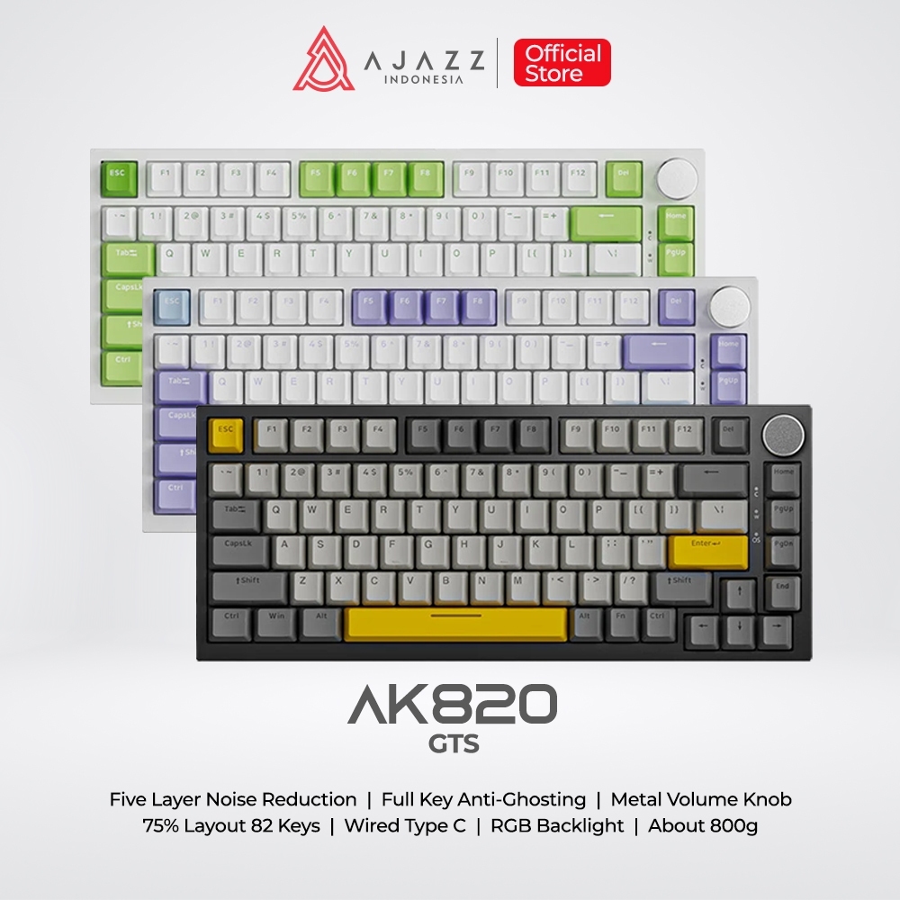 Ajazz AK820 GTS 75% RGB Wired Mechanical Keyboard