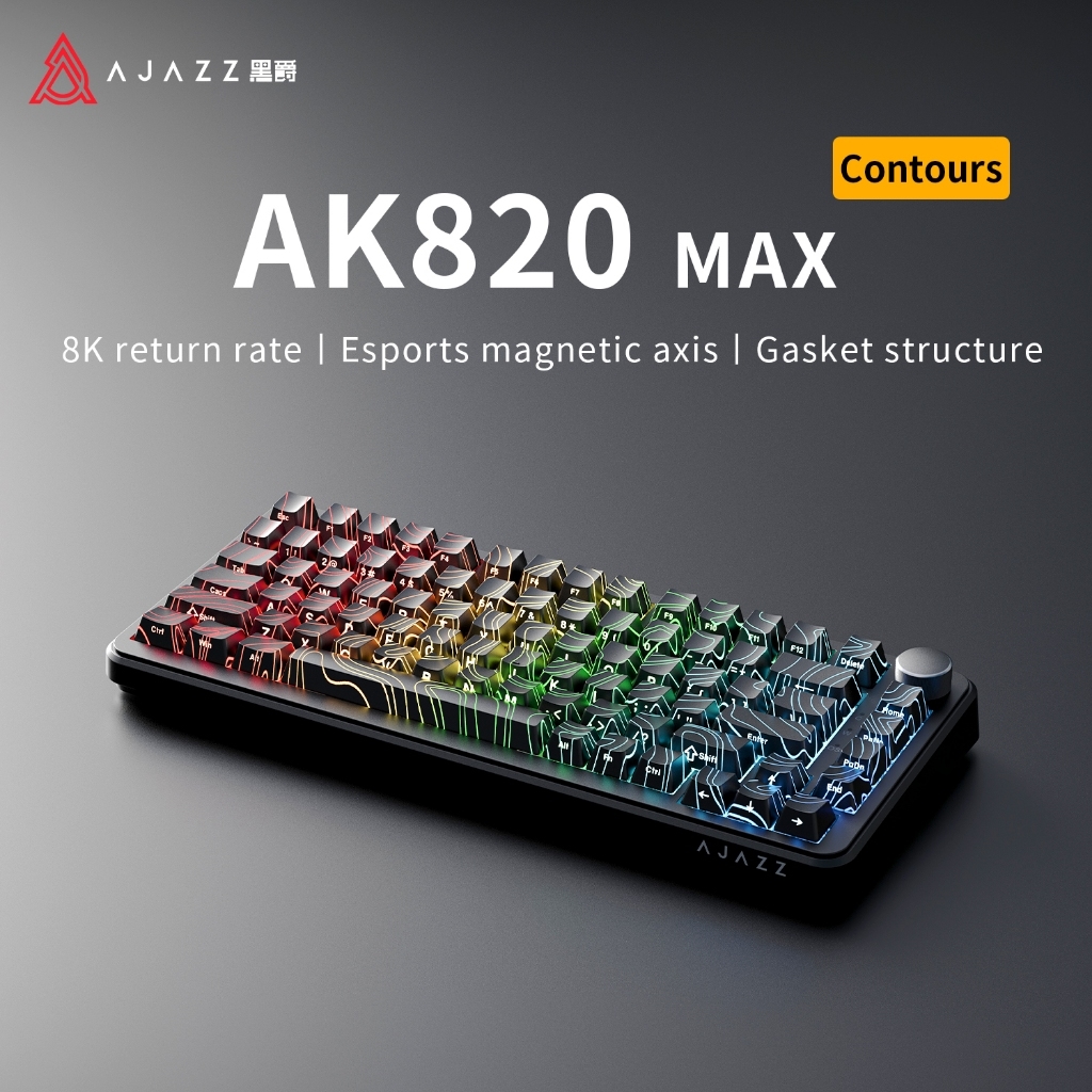 Ajazz AK820 MAX HE Magnetic Mechanical Keyboard 75% Wired RGB Rapid Trigger 1 Ajazz AK820 MAX HE Magnetic Mechanical Keyboard 75% Wired RGB Rapid Trigger