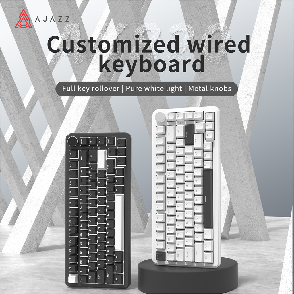 Ajazz AK820 Monochrome V2 Mechanical Keyboard 75%