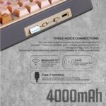 Ajazz AK870 TKL Mechanical Keyboard 3-Mode RGB dengan TFT Screen dan Knob