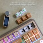 Ajazz AK870 TKL Mechanical Keyboard 3-Mode RGB dengan TFT Screen dan Knob