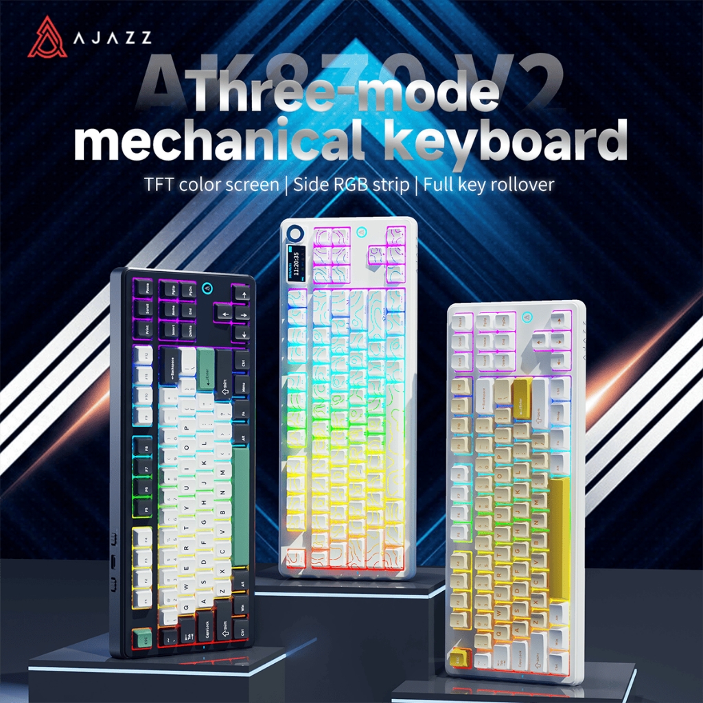 Ajazz AK870 V2 Mechanical Keyboard Wireless/Wired 87-Key 1 Ajazz AK870 V2 Mechanical Keyboard Wireless/Wired 87-Key