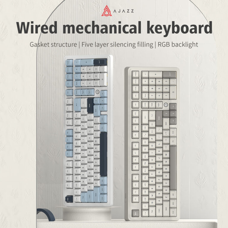 XKOMO Products 1 Ajazz AK980 Wired Mechanical Keyboard RGB / Mixed Light