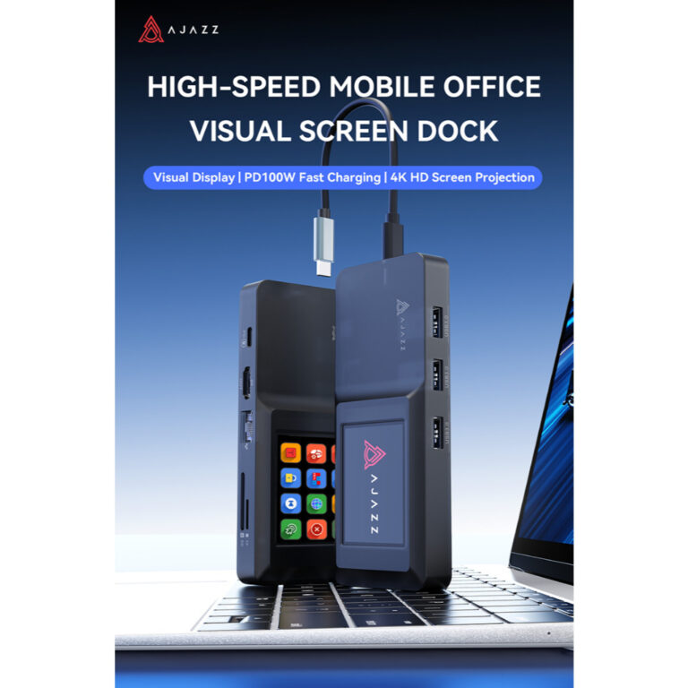 XKOMO Products 2 Ajazz AKP01E 8-in-1 USB-C Hub dengan Display