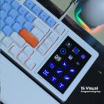 Ajazz AKP815 Low Profile Mechanical Keyboard RGB dengan LCD Touch Screen 4,95 inci