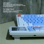 Ajazz AKP815 Low Profile Mechanical Keyboard RGB dengan LCD Touch Screen 4,95 inci