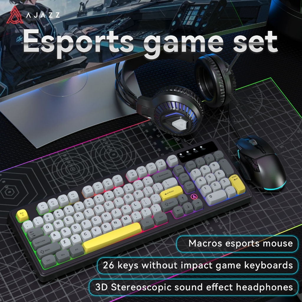 Ajazz AT120 Wired Gaming Set (AF98 + AJ039 + AH079) 1 Ajazz AT120 Wired Gaming Set (AF98 + AJ039 + AH079)
