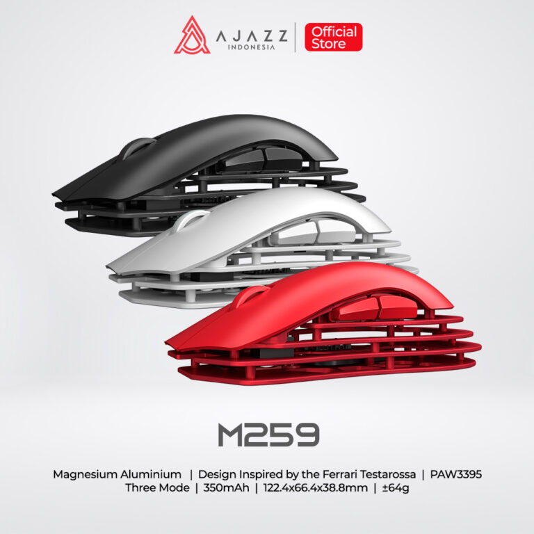 XKOMO Products 3 Ajazz M259 Magnesium Gaming Mouse PAW3395 26000 DPI