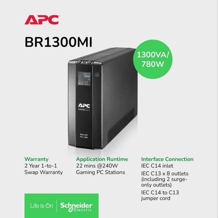 XKOMO Products 2 APC Back-UPS Pro BR1300MI 1300VA/780W