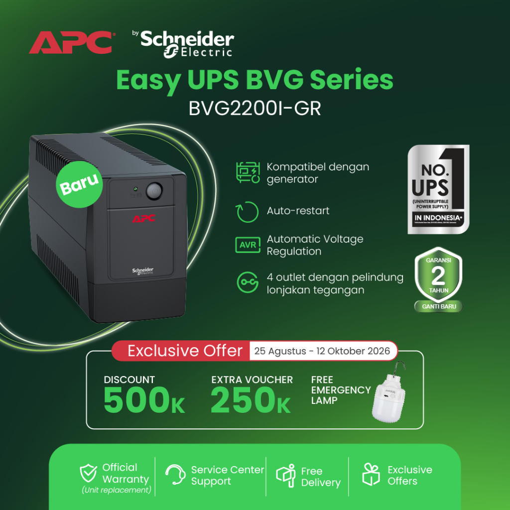 APC Easy UPS BVG2200I-GR 2200VA 1200W 1 APC Easy UPS BVG2200I-GR 2200VA 1200W