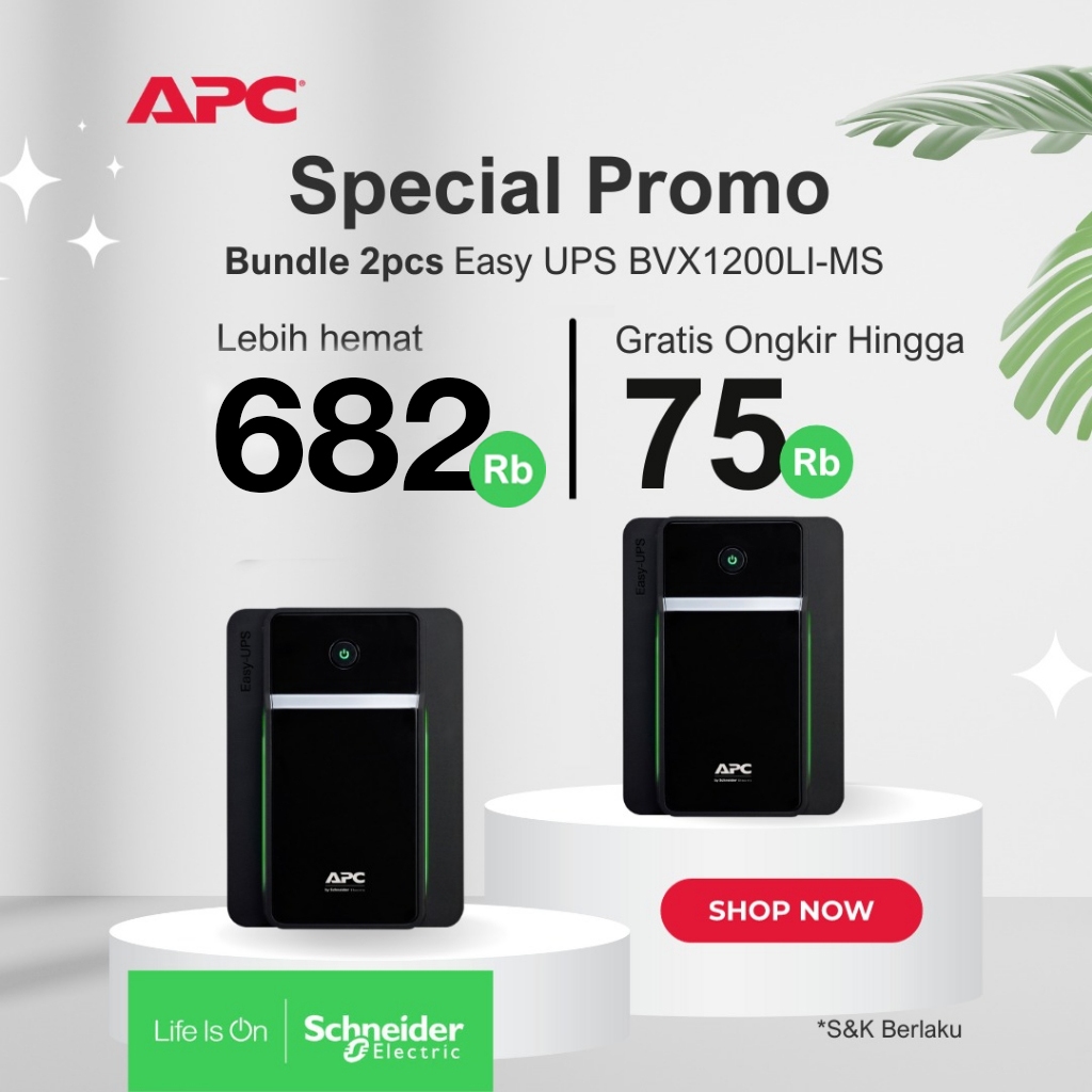 APC Easy UPS BVX1200LI-MS 1200VA 650W Bundle 2 Unit 1 APC Easy UPS BVX1200LI-MS 1200VA 650W Bundle 2 Unit