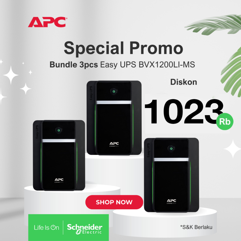 APC Easy UPS BVX1200LI-MS 1200VA 650W Bundle 3 Unit 1 APC Easy UPS BVX1200LI-MS 1200VA 650W Bundle 3 Unit