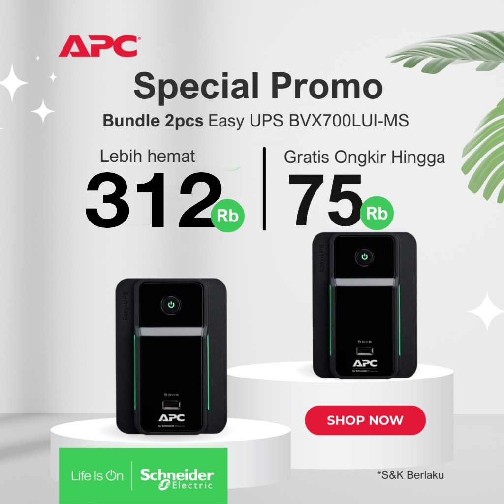APC Easy UPS BVX700LUI-MS 700VA 360W Bundle 2 Unit 1 APC Easy UPS BVX700LUI-MS 700VA 360W Bundle 2 Unit