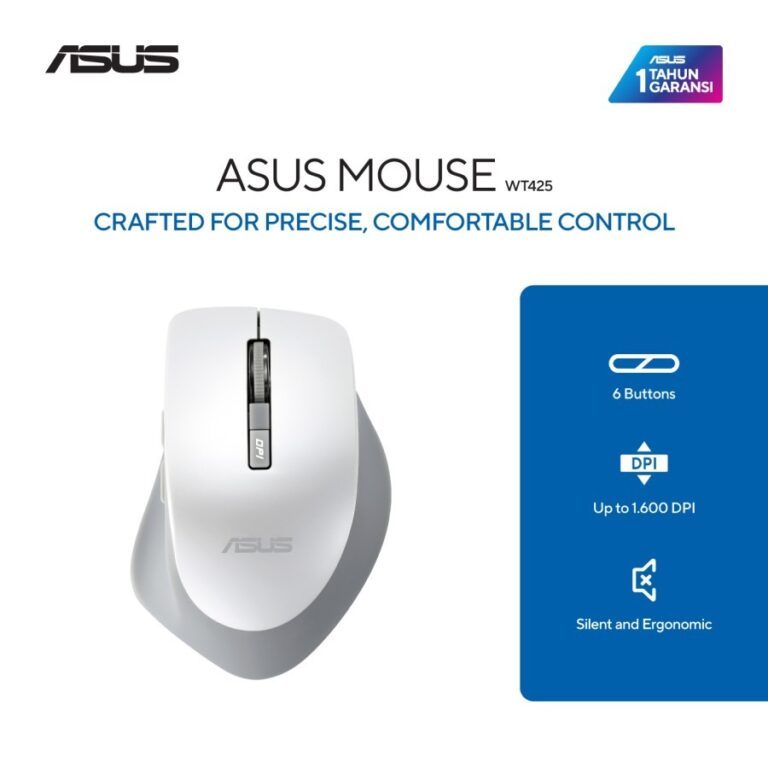 XKOMO Products 1 ASUS WT425 Mouse Wireless Silent - Pearl White