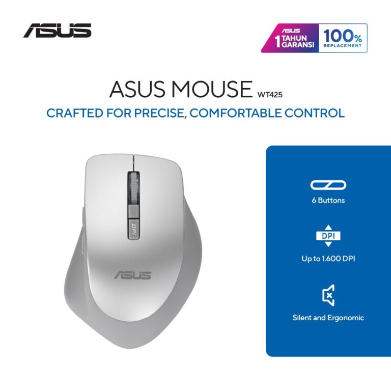 XKOMO Products 3 ASUS WT425 Wireless Mouse - Fog Silver