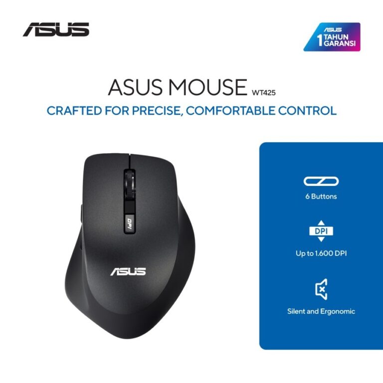 XKOMO Products 1 ASUS WT425 Wireless Silent Mouse Charcoal Black