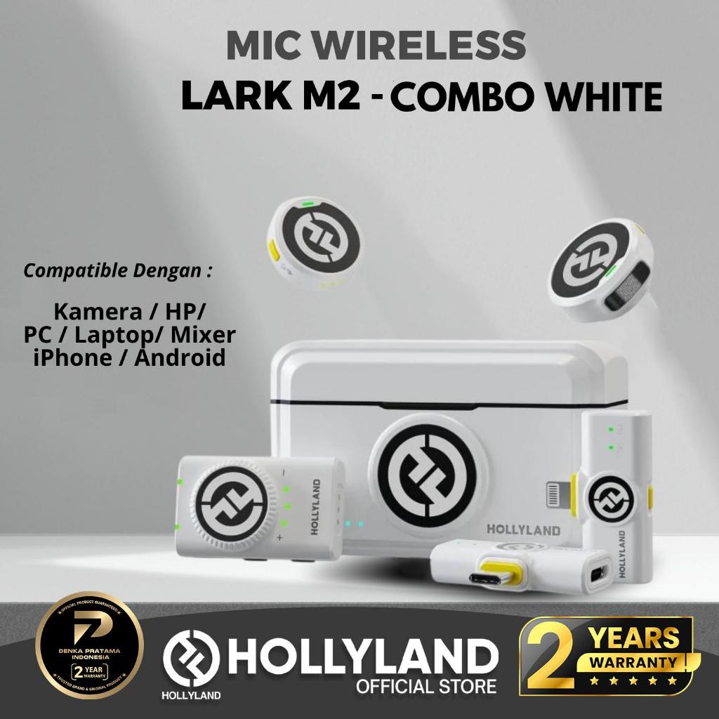 Hollyland Lark M2 Combo Wireless Microphone White 1 Hollyland Lark M2 Combo Wireless Microphone White