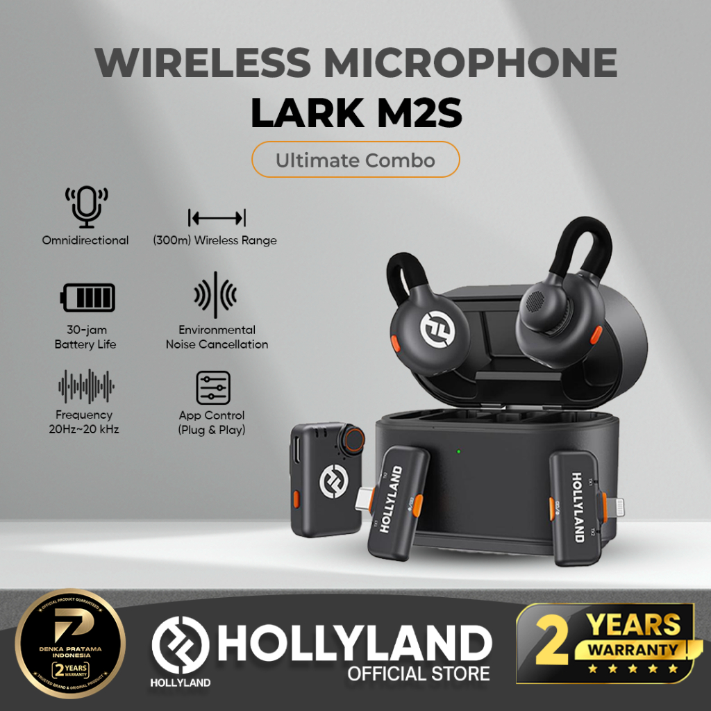 Hollyland Lark M2S Ultimate Combo Wireless Microphone 1 Hollyland Lark M2S Ultimate Combo Wireless Microphone
