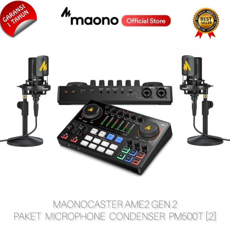 MAONO AME2 Gen2 Soundcard + 2 Microphone PM500T