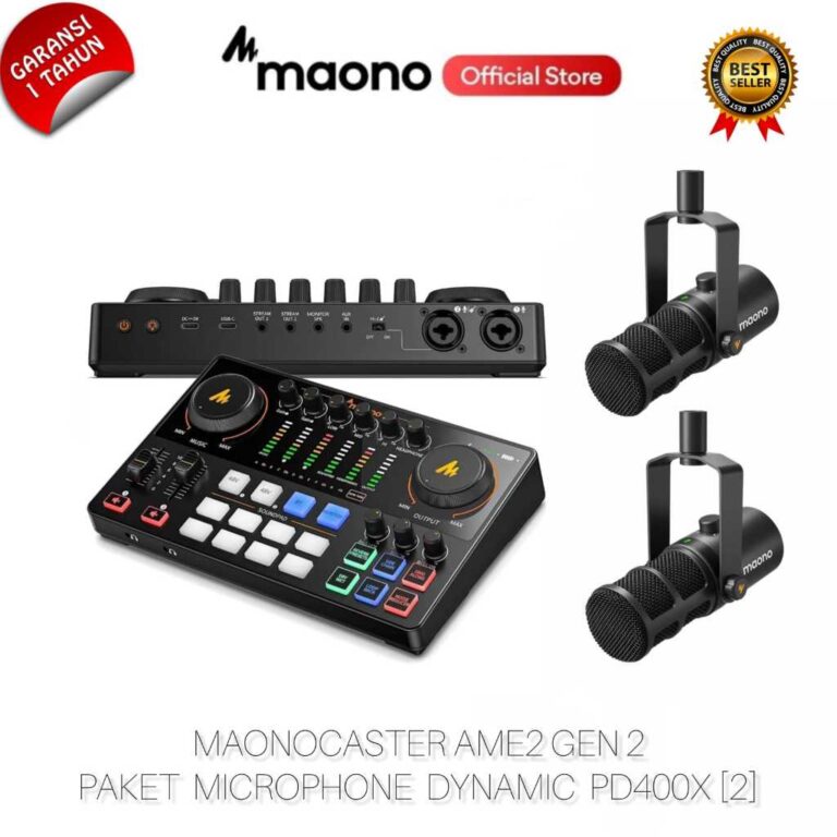 MAONO AME2 Gen2 Soundcard + 2 Mikrofon PD400X