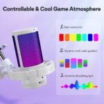 Maono DGM20S USB Microphone White dengan Boom Arm RGB