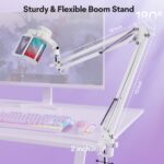 Maono DGM20S USB Microphone White dengan Boom Arm RGB