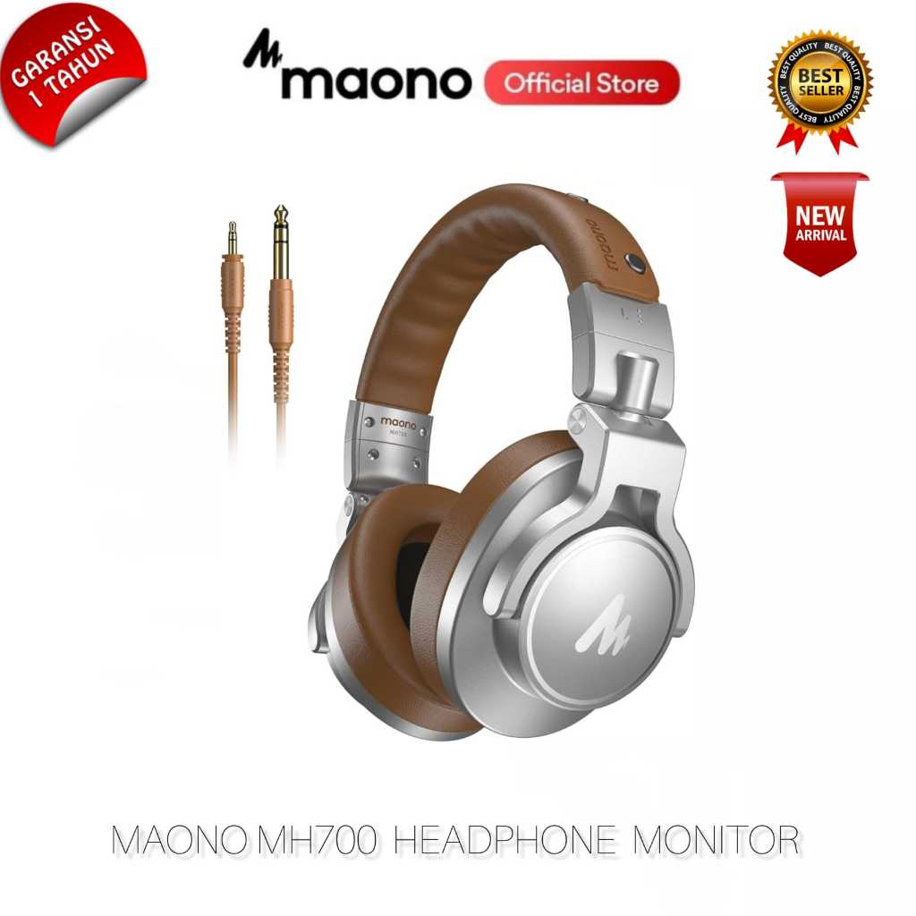 Maono MH700 Studio Monitor Headphone - Brown 1 Maono MH700 Studio Monitor Headphone - Brown