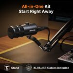 Maono PD100 Gen2S Mikrofon Dinamis USB/XLR dengan Arm