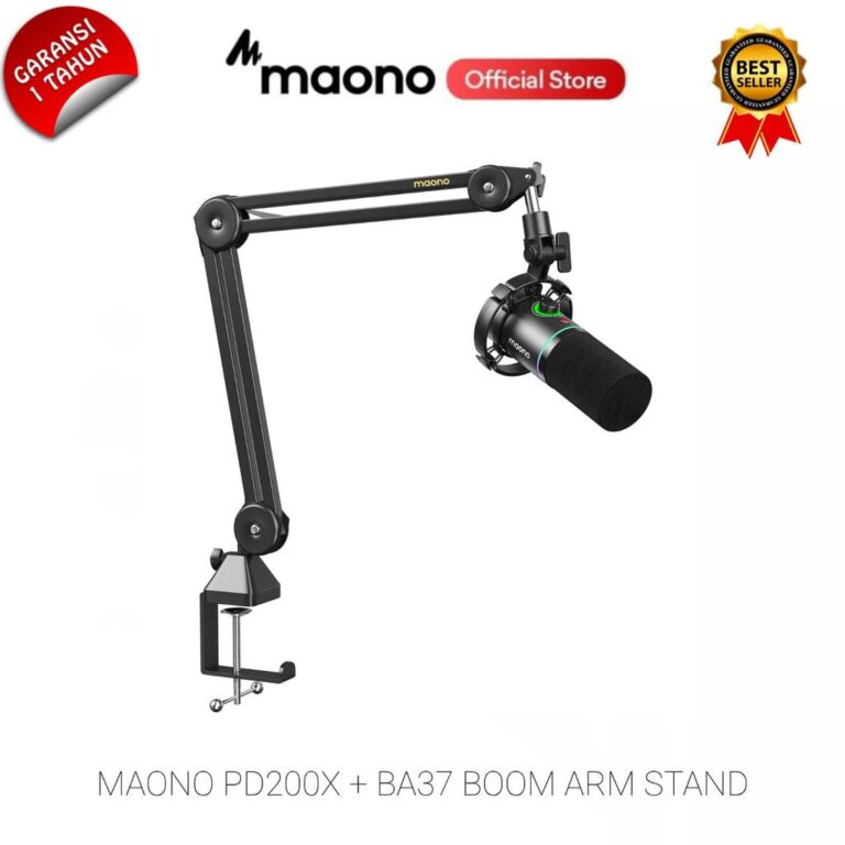 XKOMO Products 1 Maono PD200X Dynamic Microphone USB/XLR + BA37 Boom Arm RGB