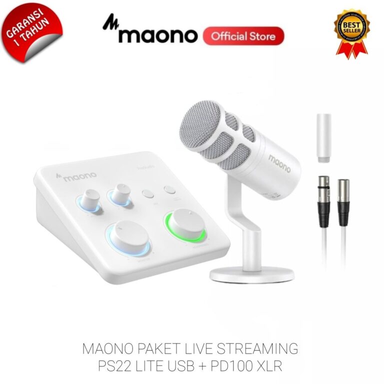 XKOMO Products 2 Maono PS22 Lite USB Audio Interface + PD100 XLR Microphone