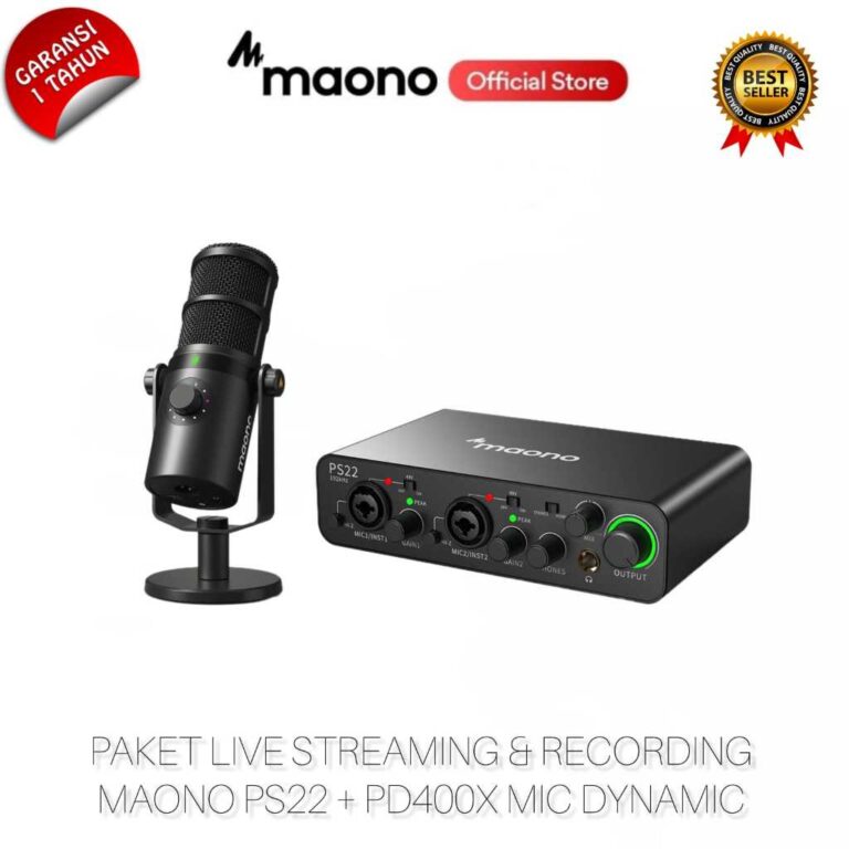 Maono PS22 + PD400X Paket Audio Interface & Mikrofon