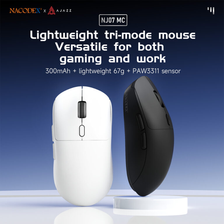 NACODEX x AJAZZ NJ07 MC Tri-Mode Gaming Mouse PAW3311
