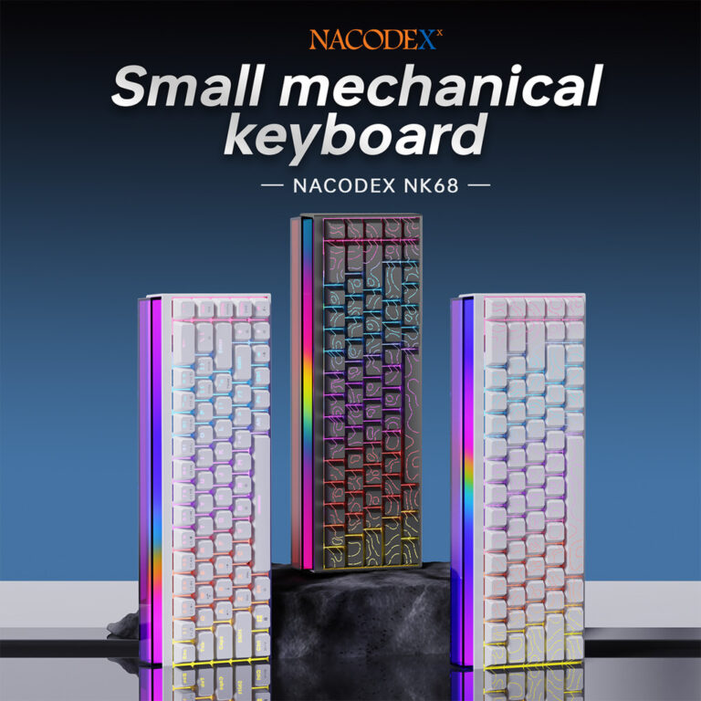 XKOMO Products 1 NACODEX x AJAZZ NK68 Mechanical Keyboard 68-Key Wired RGB Hot-Swappable