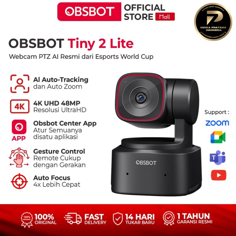 XKOMO Products 2 OBSBOT Tiny 2 Lite PTZ AI Webcam 4K