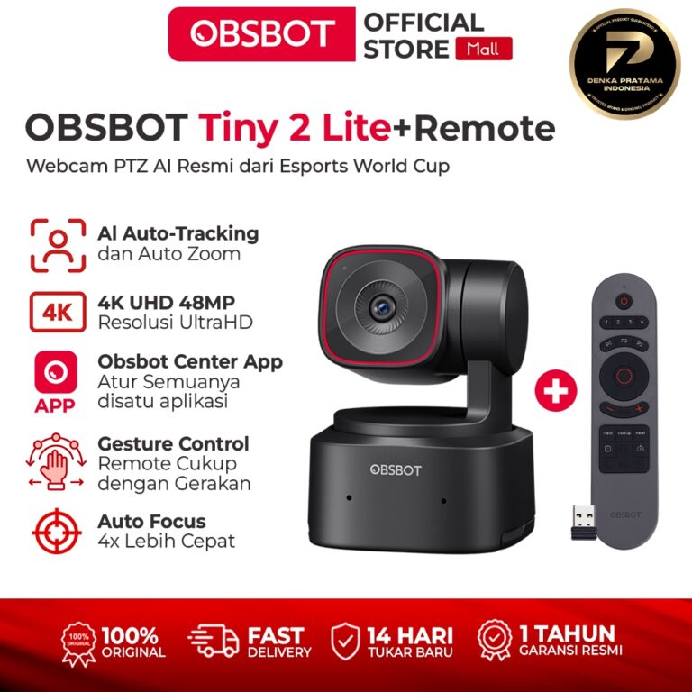 XKOMO Products 2 OBSBOT Tiny 2 Lite PTZ Webcam 4K
